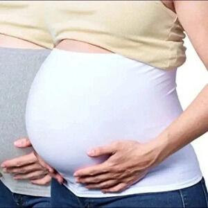 Maddie Moo Maternity White Belly Band Support Belt M